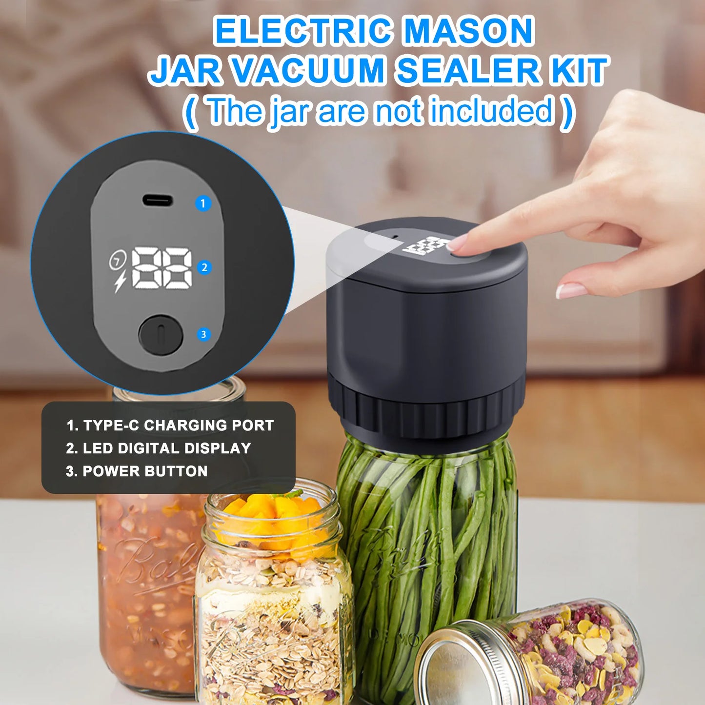 Electric Mason Jar Vacuum